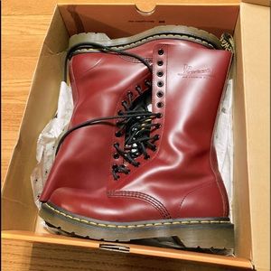 Ladies size 8 US Dr. Martens Cherry Red Rouge